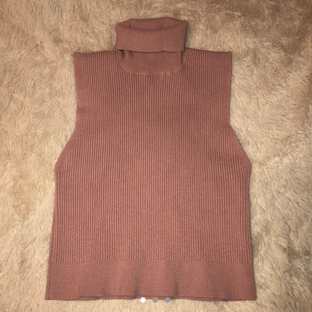 Forever 21 Pink Turtleneck Crop Top